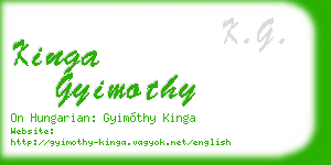 kinga gyimothy business card